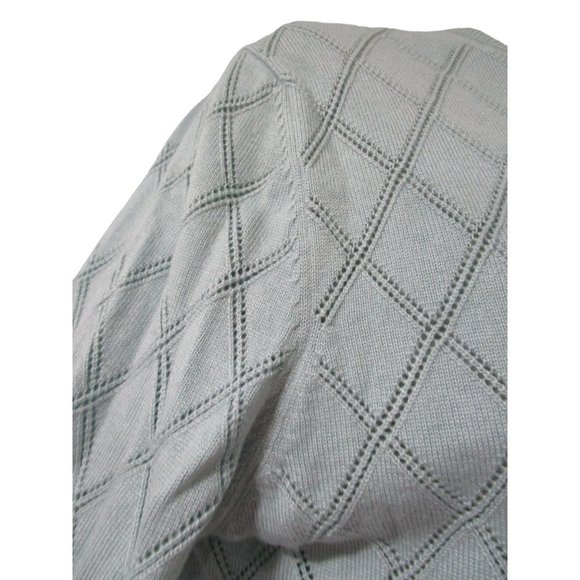 Brooks Brothers Silk Cashmere Blend Cardigan Ladies L Green Diamond Pattern EUC - Picture 8 of 14